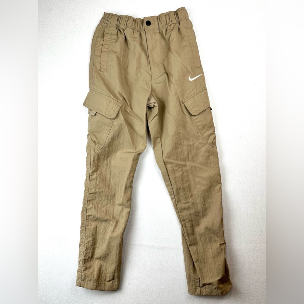 Nike Outdoor Play Solid Color Multi-Pocket Sports Casual Pants Khaki Large Youth